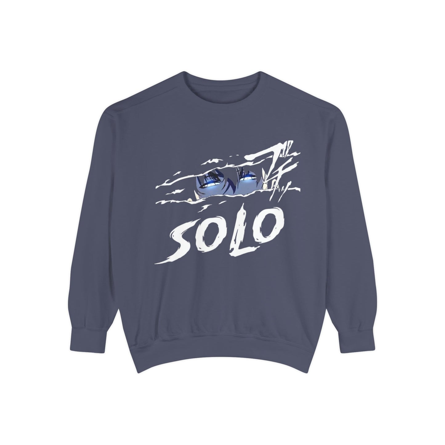 Unisex Garment-Dyed Sweatshirt - Cool Solo Vibe with Betrayed Design