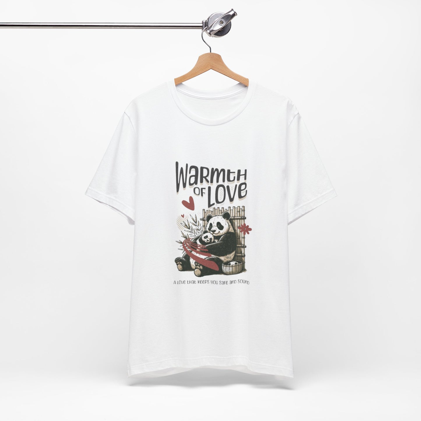 Warmth of Love Panda Tee - Unisex Jersey Short Sleeve T-Shirt