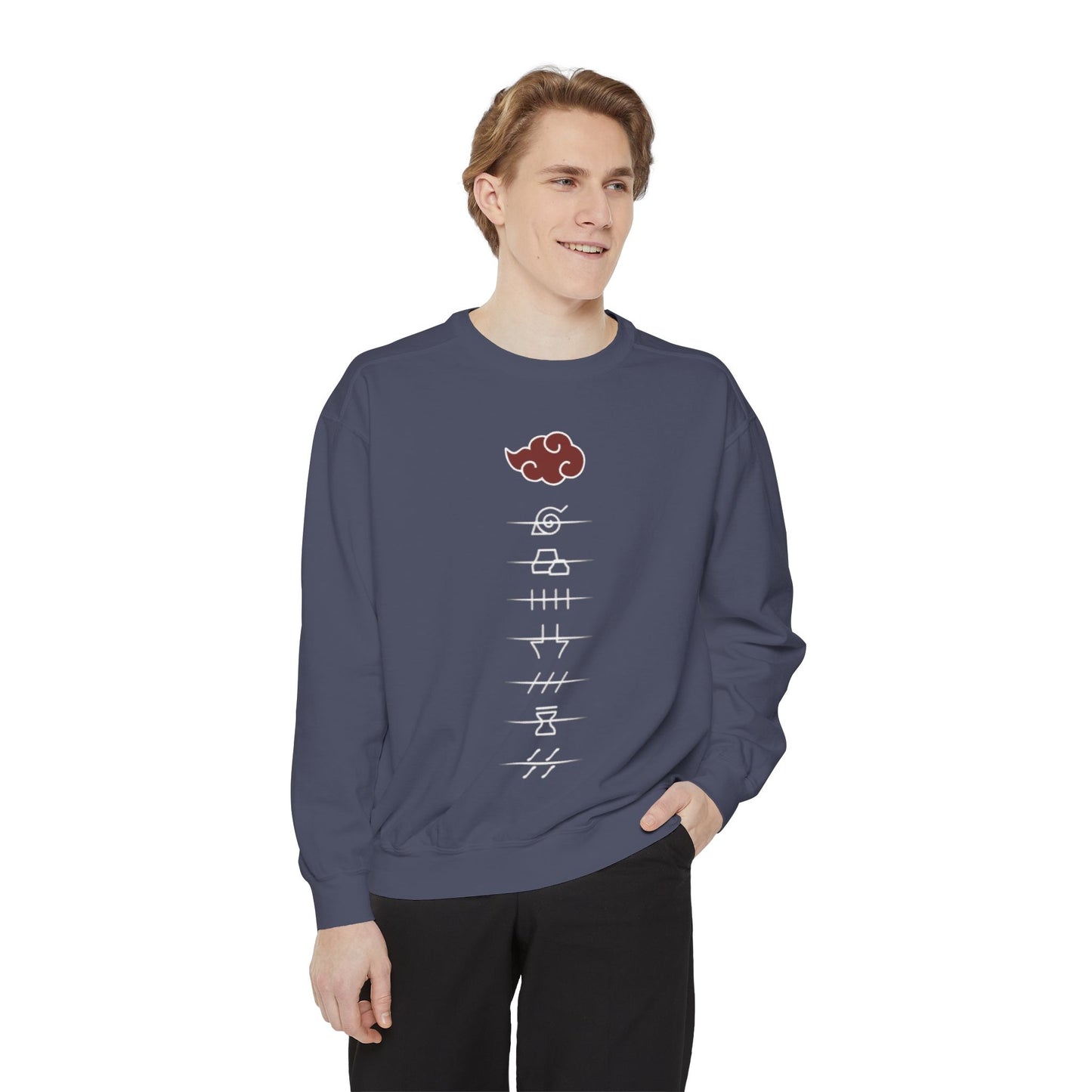 Anime-Inspired Unisex Garment-Dyed Sweatshirt with Unique Graphics