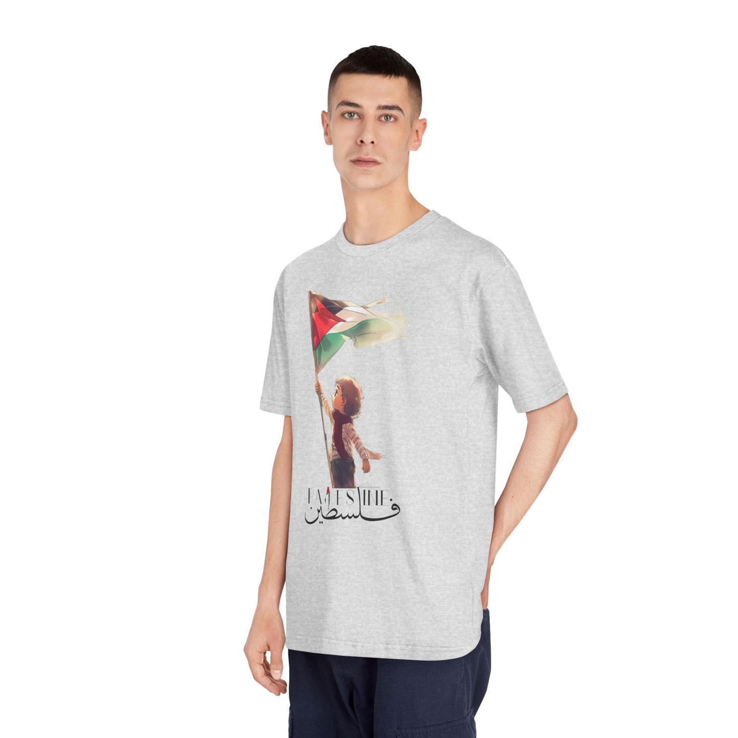 Unisex Classic Crewneck T-Shirt - Palestinian Freedom Flag Design
