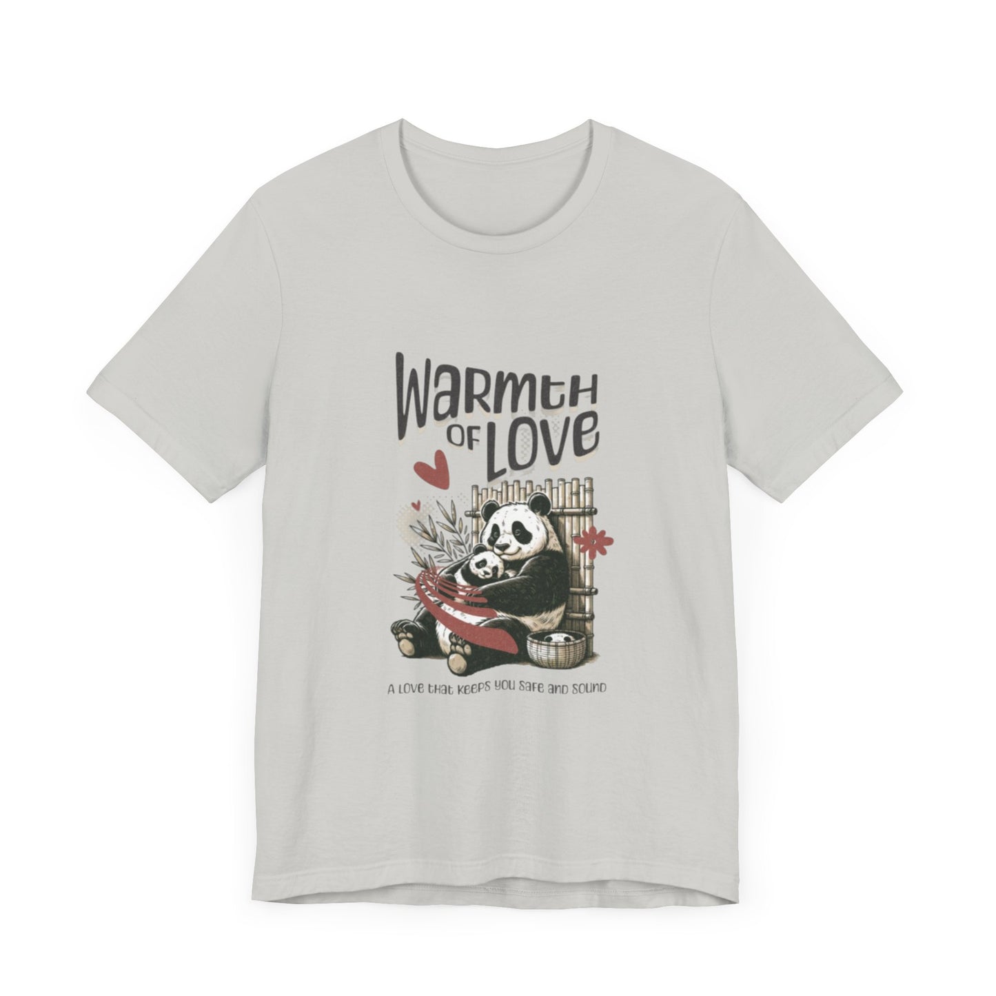 Warmth of Love Panda Tee - Unisex Jersey Short Sleeve T-Shirt