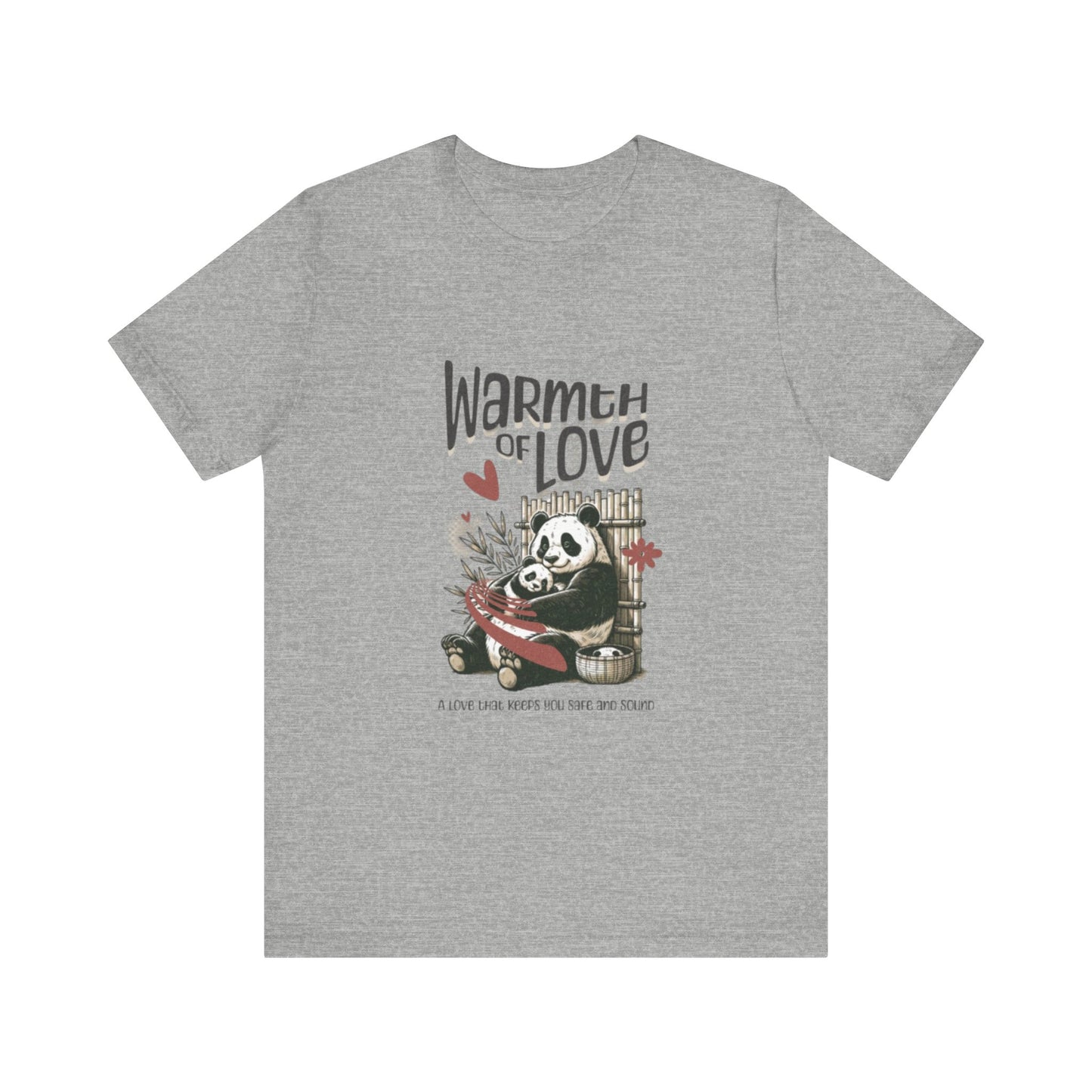 Warmth of Love Panda Tee - Unisex Jersey Short Sleeve T-Shirt