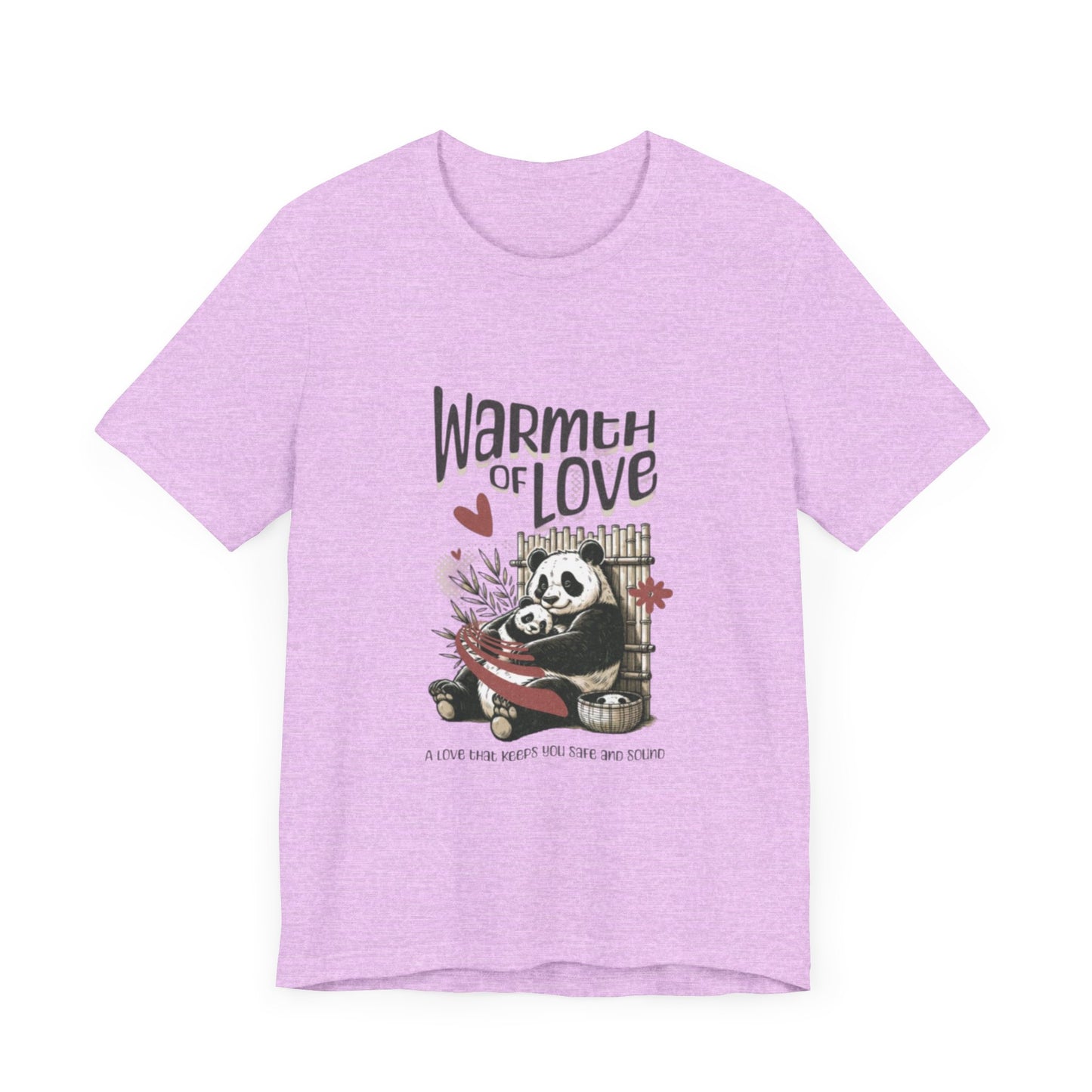 Warmth of Love Panda Tee - Unisex Jersey Short Sleeve T-Shirt