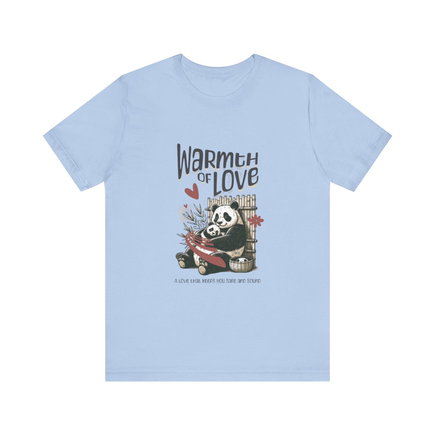 Warmth of Love Panda Tee - Unisex Jersey Short Sleeve T-Shirt