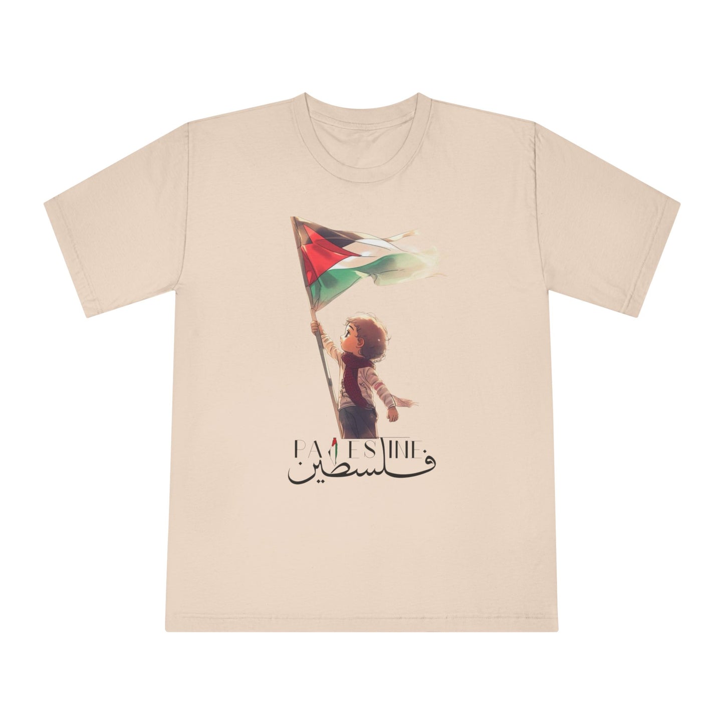 Unisex Classic Crewneck T-Shirt - Palestinian Freedom Flag Design