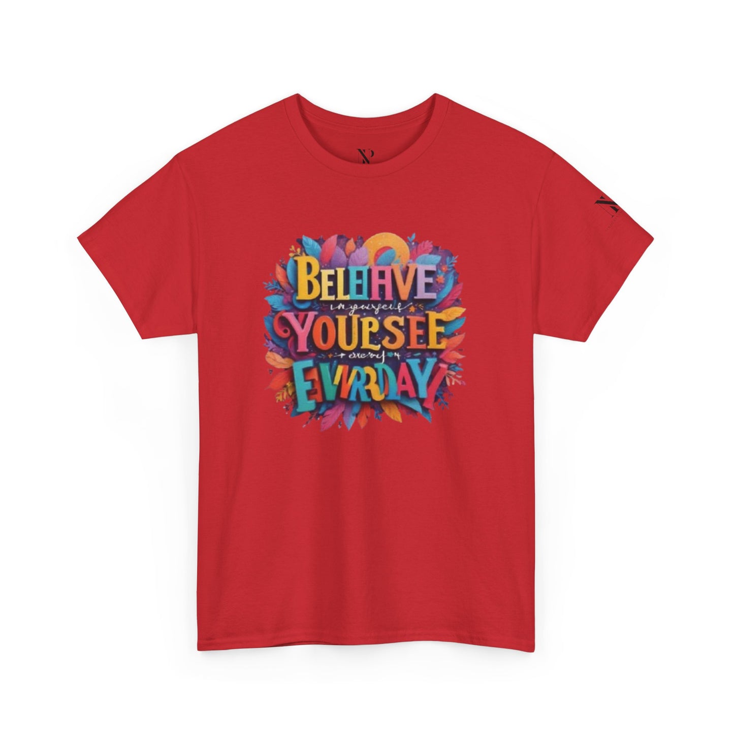Inspirational Unisex Heavy Cotton Tee - "Believe in Yourself" Design