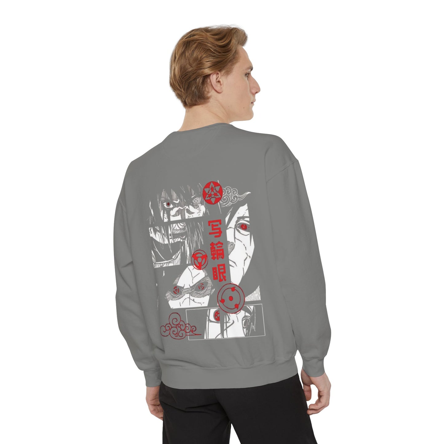 Anime-Inspired Unisex Garment-Dyed Sweatshirt with Unique Graphics