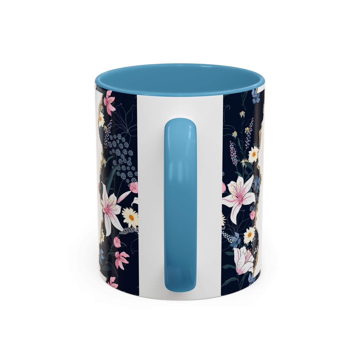 Personalized Floral 'Mama' Accent Coffee Mug - 11/15oz