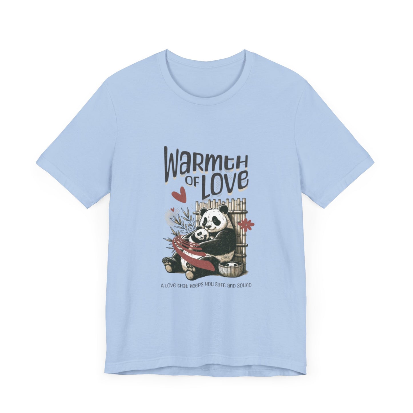 Warmth of Love Panda Tee - Unisex Jersey Short Sleeve T-Shirt