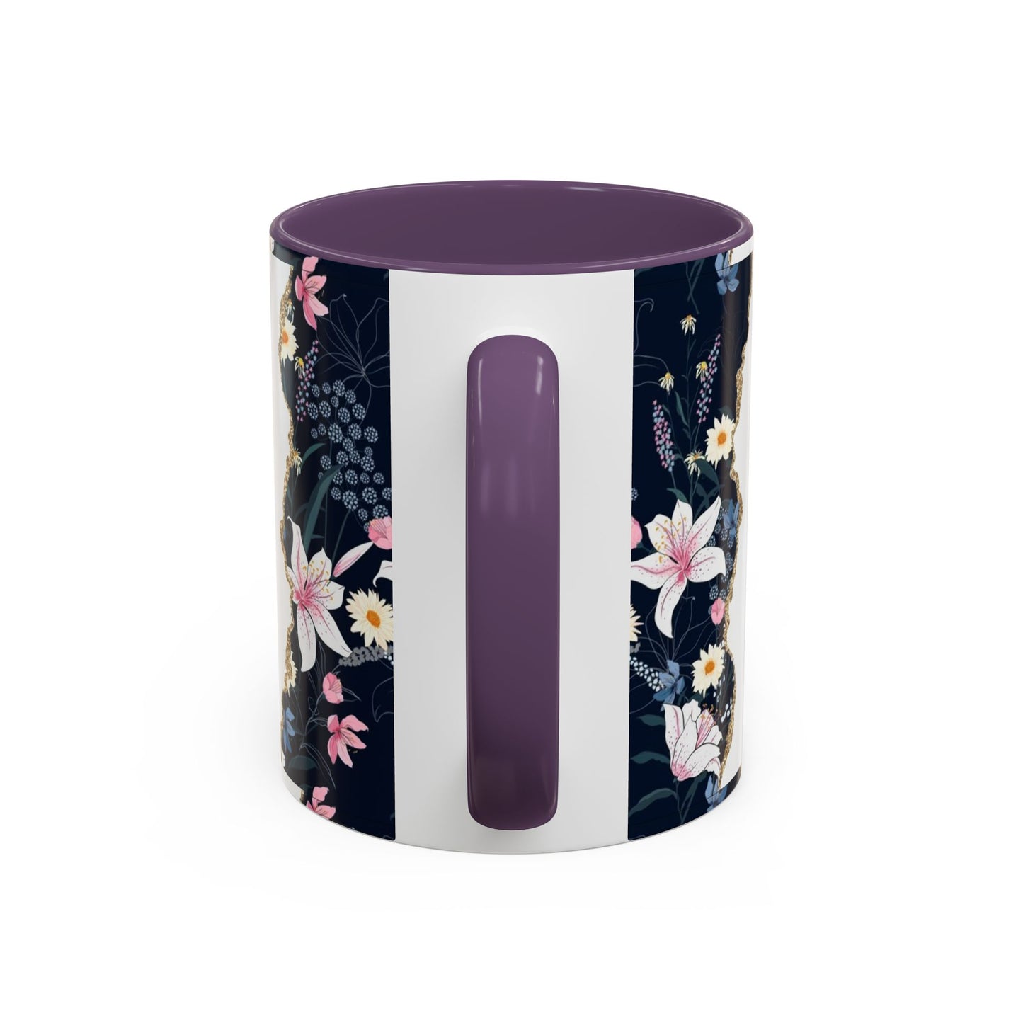 Personalized Floral 'Mama' Accent Coffee Mug - 11/15oz