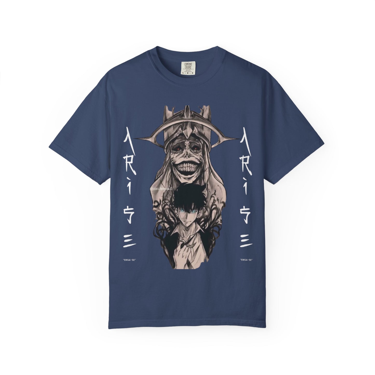 Unisex Garment-Dyed T-Shirt - Edgy Graphic Print for Fans of Anime & Streetwear