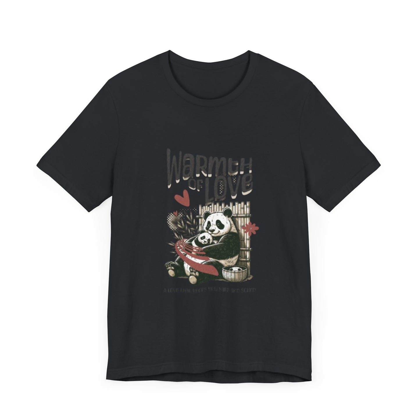 Warmth of Love Panda Tee - Unisex Jersey Short Sleeve T-Shirt