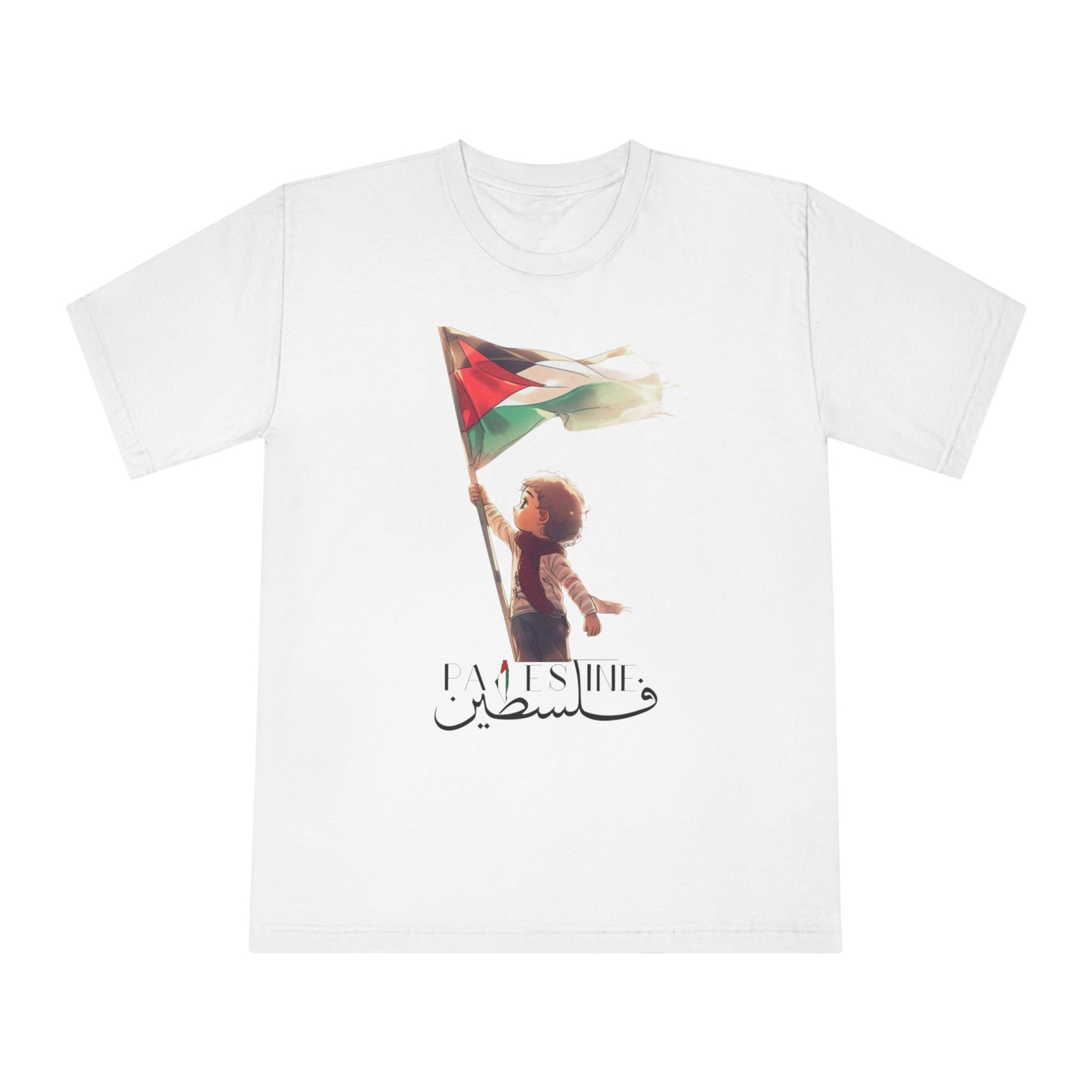 Unisex Classic Crewneck T-Shirt - Palestinian Freedom Flag Design