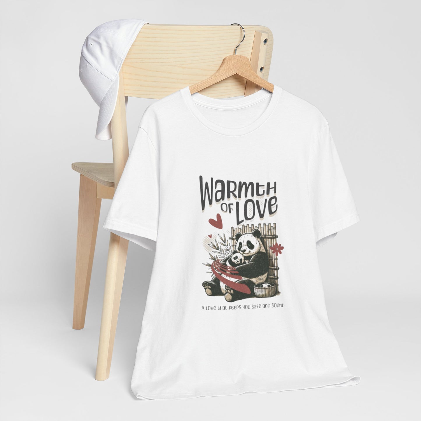 Warmth of Love Panda Tee - Unisex Jersey Short Sleeve T-Shirt