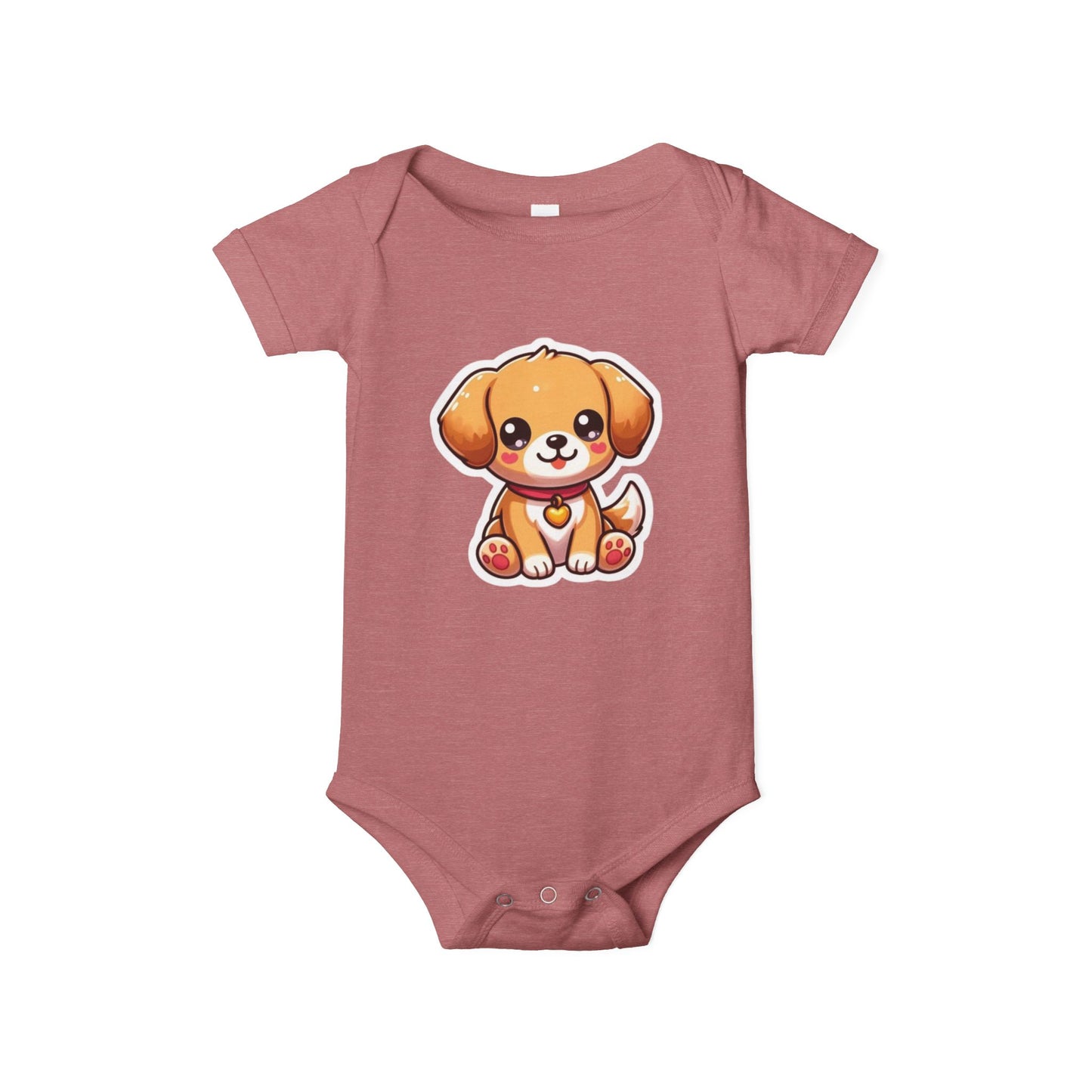 Cute Puppy Infant Jersey One Piece – Adorable Baby Bodysuit for Newborns