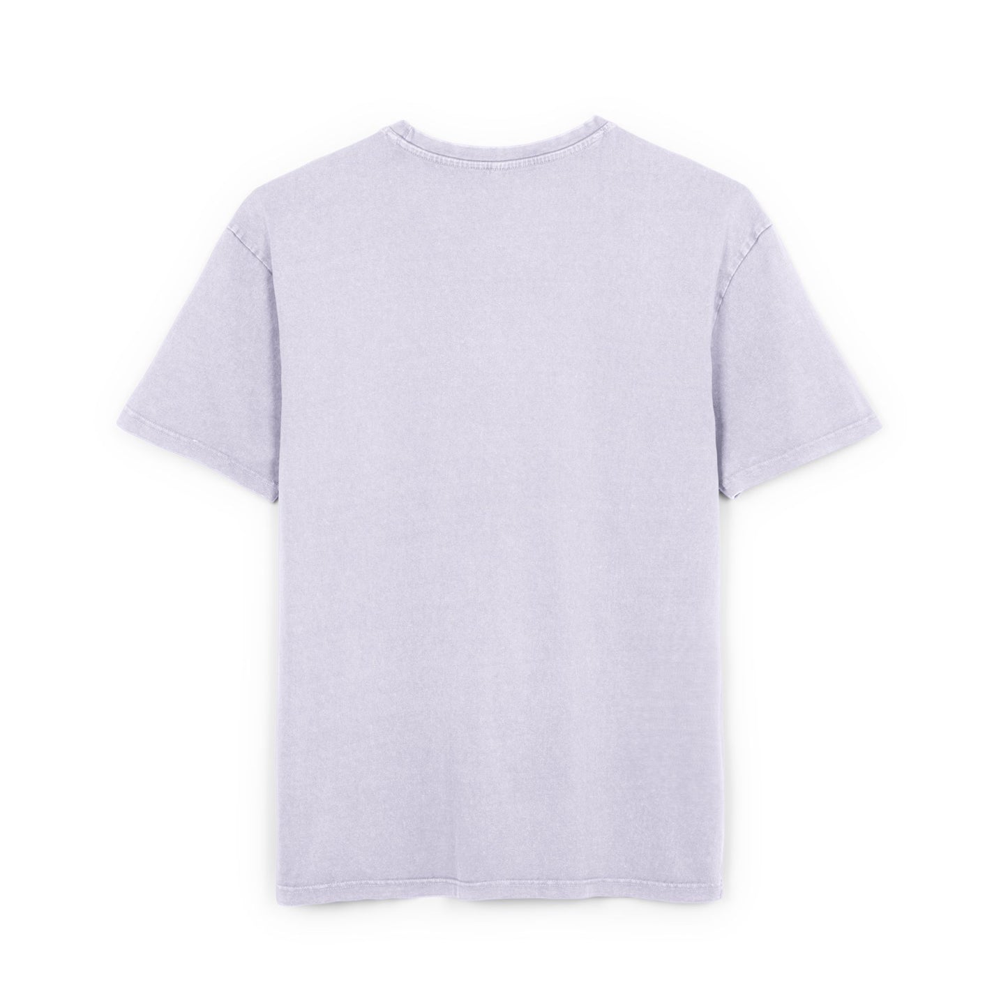 Acid Washed Oversize Tee with Alien and Mushroom Design
