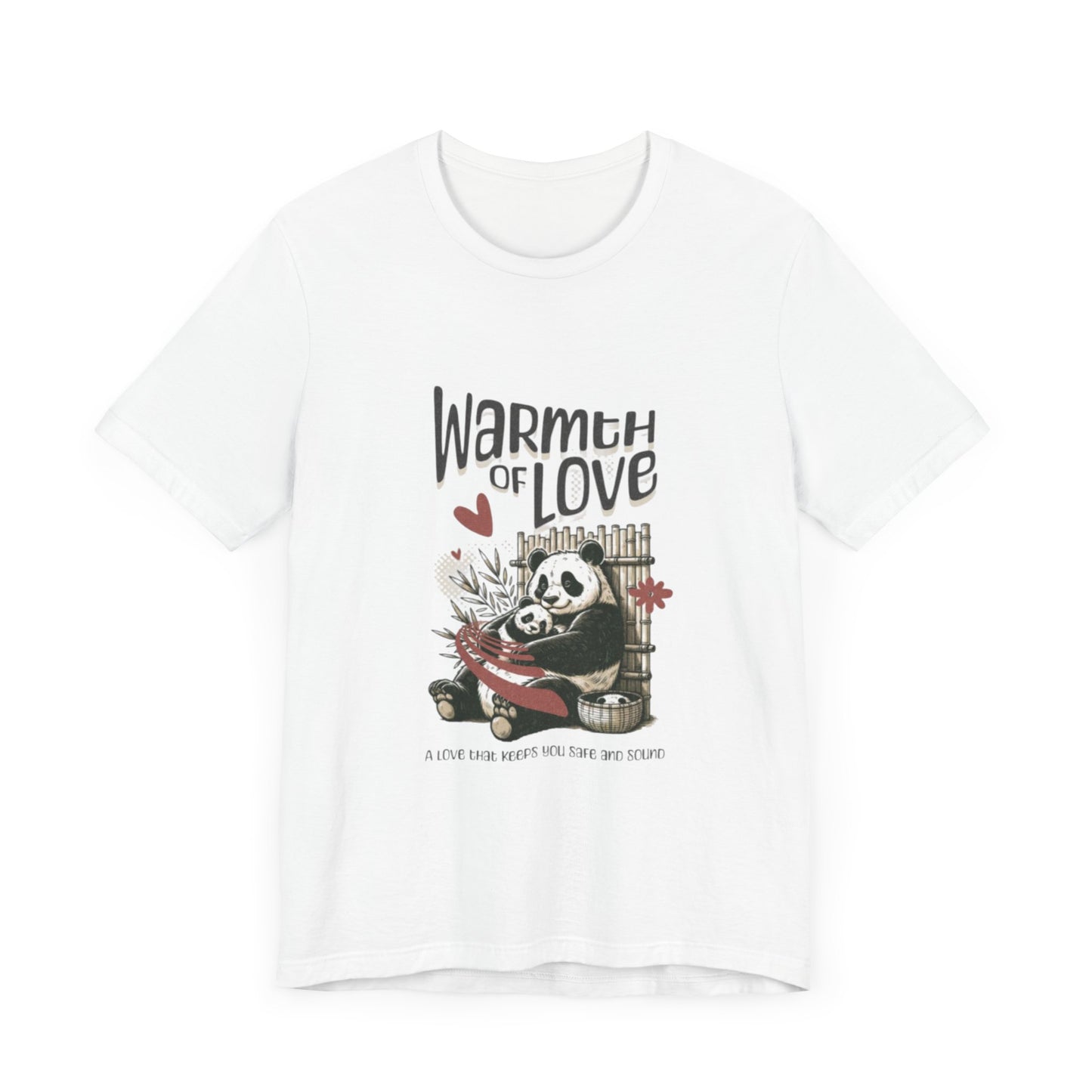 Warmth of Love Panda Tee - Unisex Jersey Short Sleeve T-Shirt
