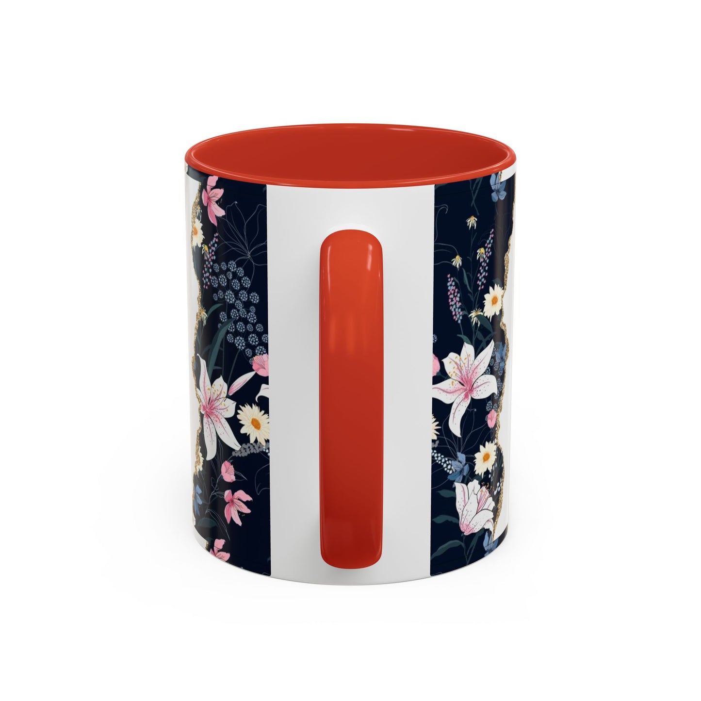 Personalized Floral 'Mama' Accent Coffee Mug - 11/15oz