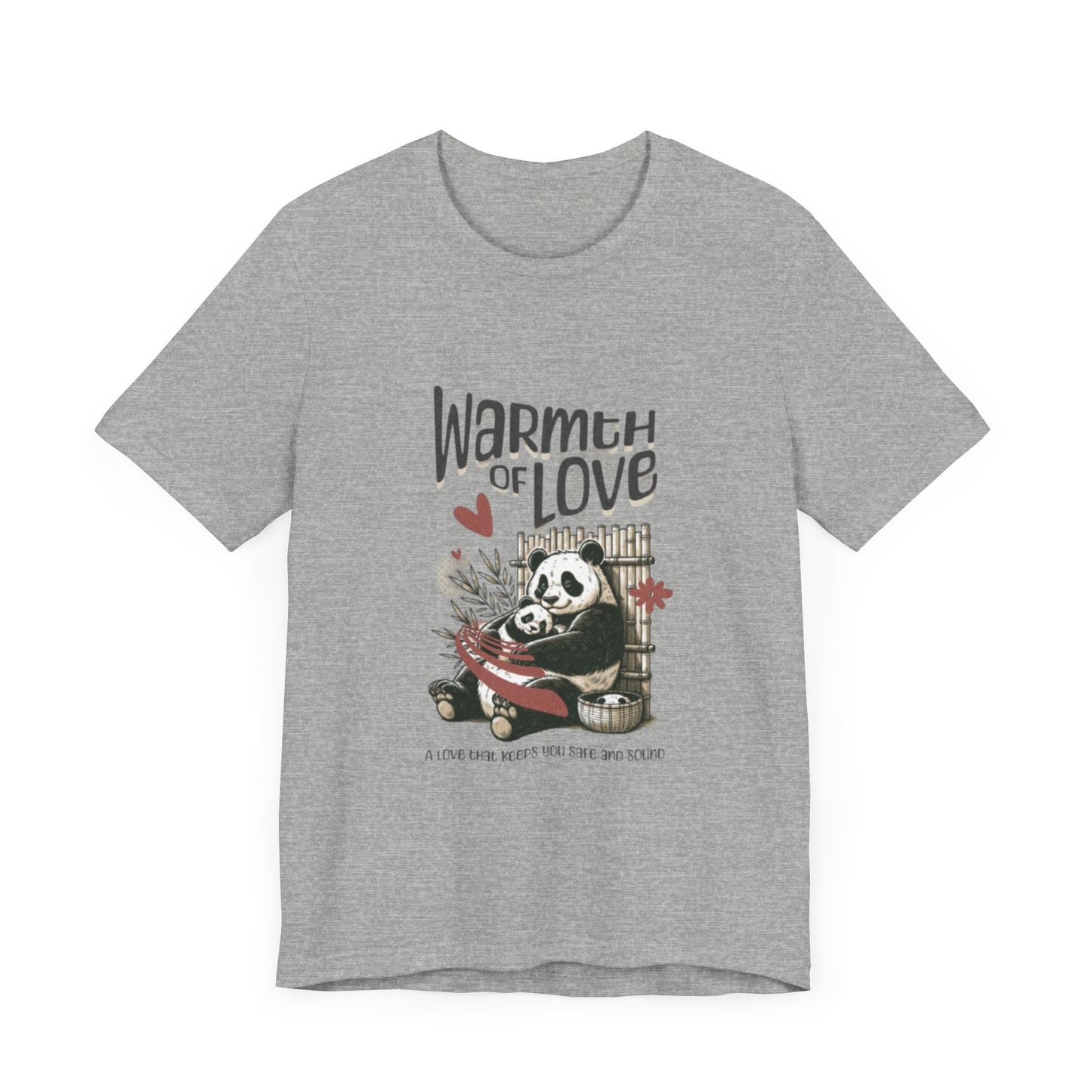 Warmth of Love Panda Tee - Unisex Jersey Short Sleeve T-Shirt