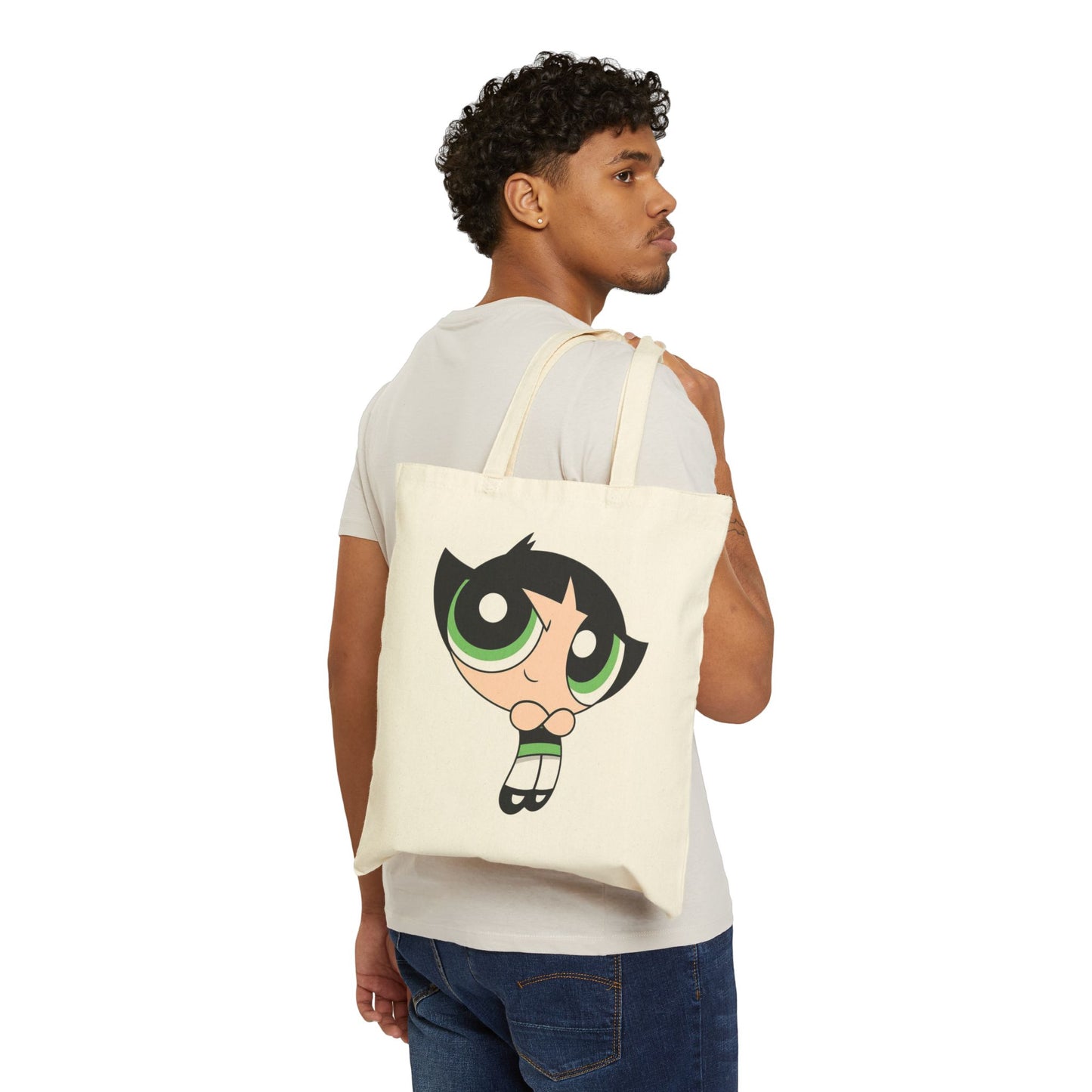 Buttercup Tote Bag - Eco-Friendly Cotton Canvas Bag for Powerpuff Girls Fans