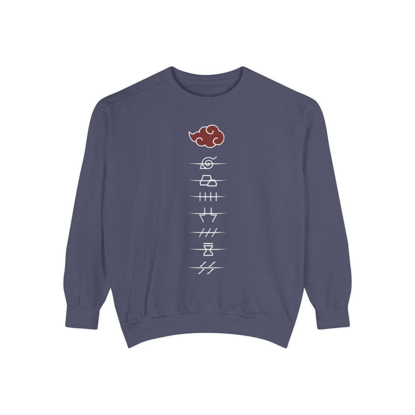 Anime-Inspired Unisex Garment-Dyed Sweatshirt with Unique Graphics