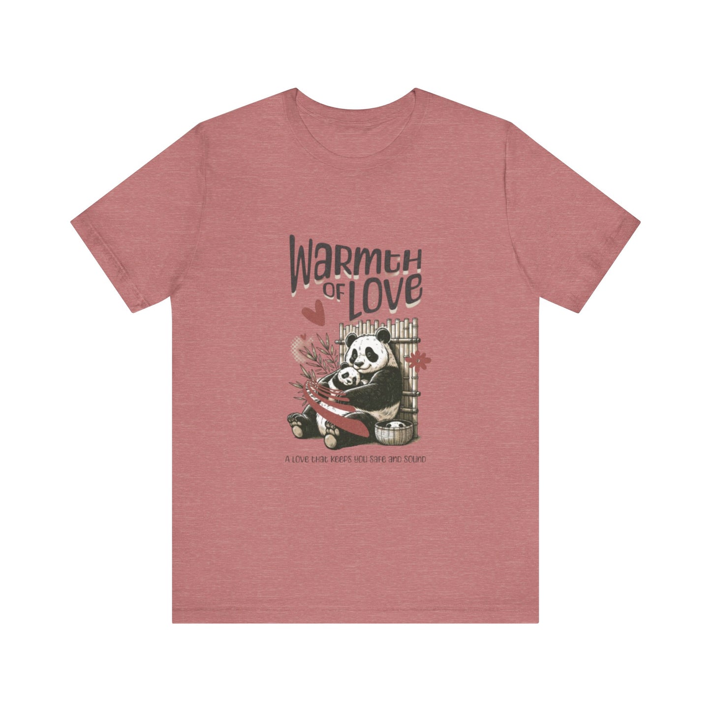 Warmth of Love Panda Tee - Unisex Jersey Short Sleeve T-Shirt