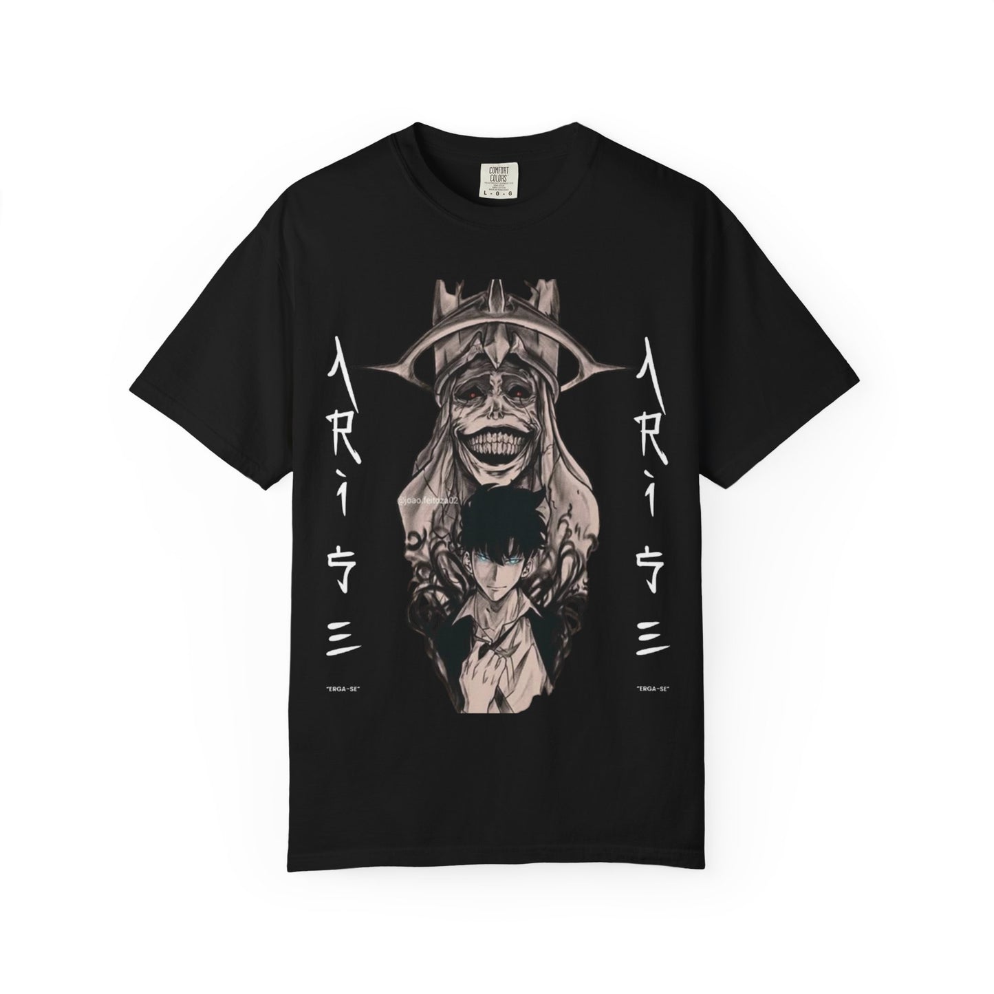 Unisex Garment-Dyed T-Shirt - Edgy Graphic Print for Fans of Anime & Streetwear