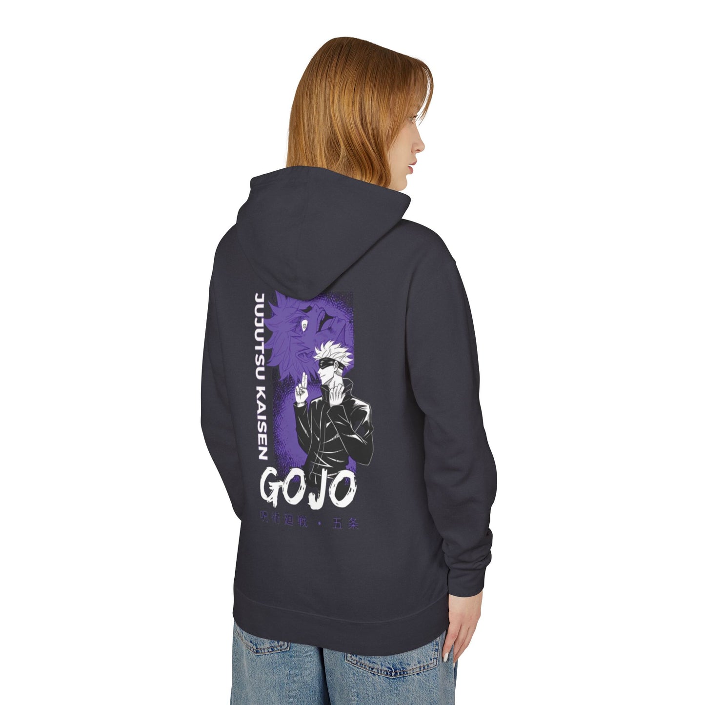 Unisex Lightweight Hoodie - Gojo 'Jujutsu Kaisen' Graphic Sweatshirt for Anime Fans