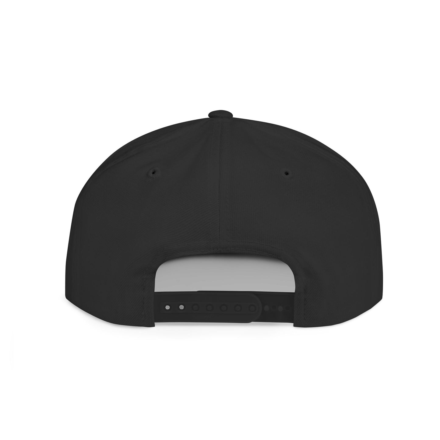 Stylish Flat Bill Snapback Hat with Red Cloud Design