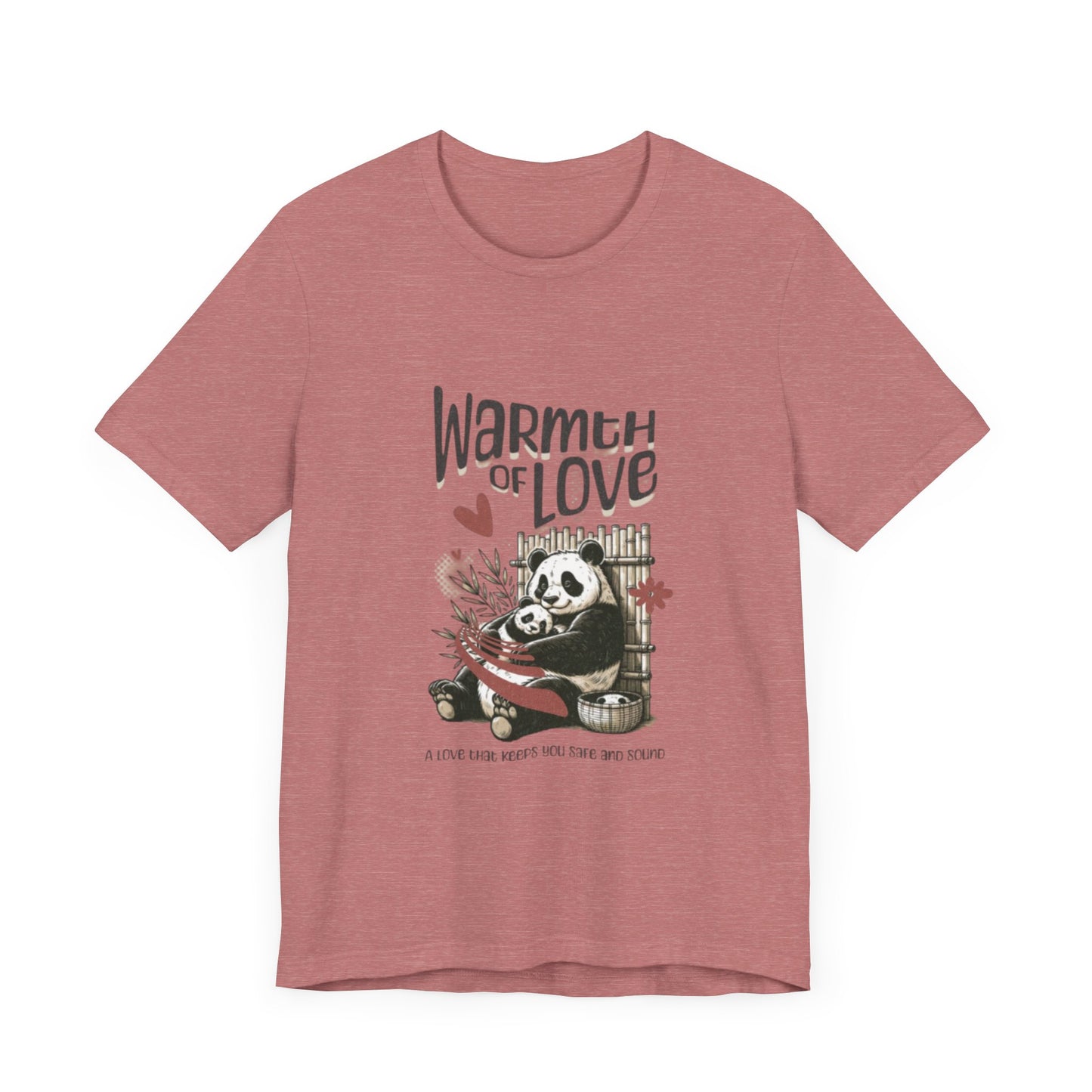 Warmth of Love Panda Tee - Unisex Jersey Short Sleeve T-Shirt