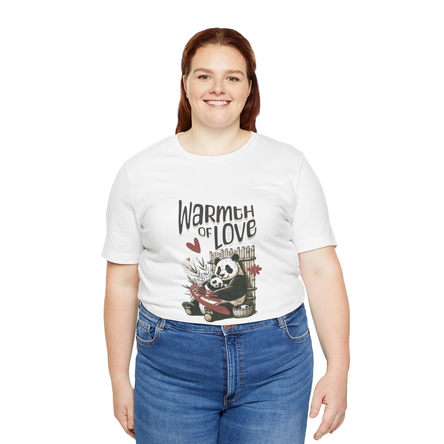 Warmth of Love Panda Tee - Unisex Jersey Short Sleeve T-Shirt