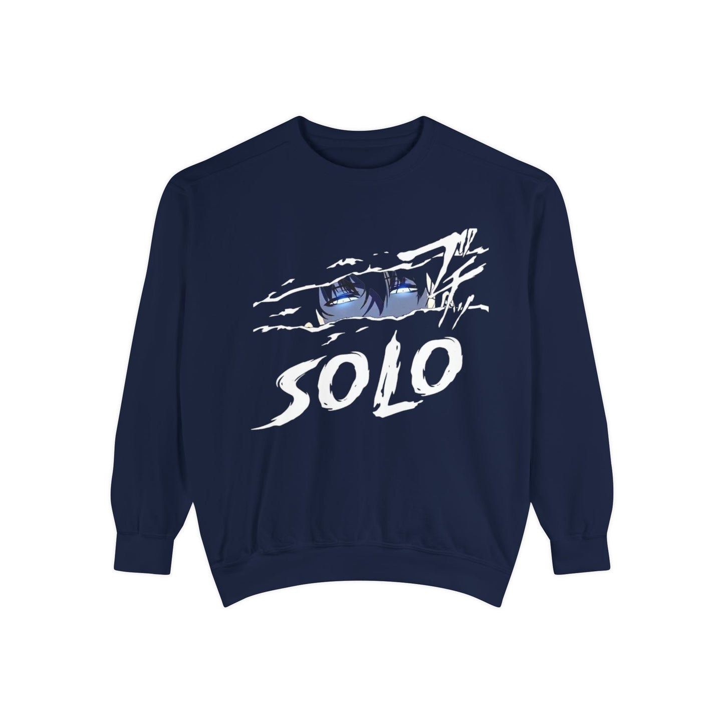 Unisex Garment-Dyed Sweatshirt - Cool Solo Vibe with Betrayed Design