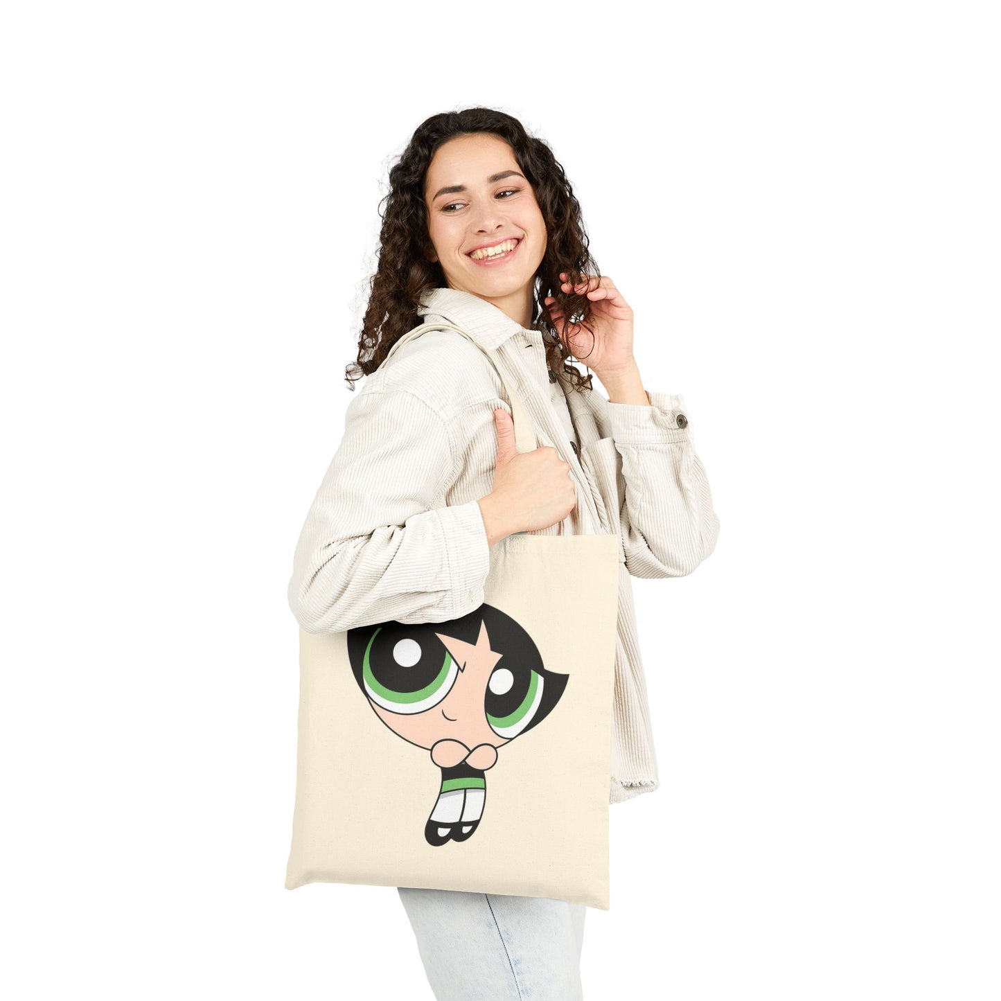 Buttercup Tote Bag - Eco-Friendly Cotton Canvas Bag for Powerpuff Girls Fans