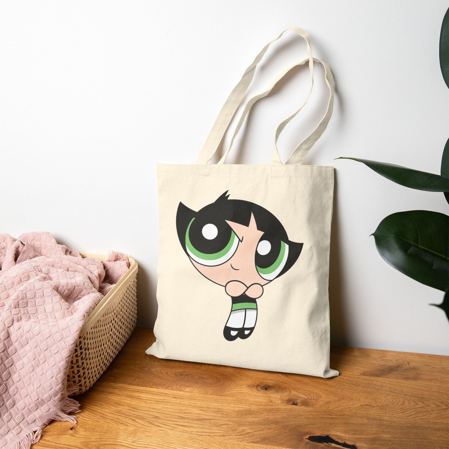 Buttercup Tote Bag - Eco-Friendly Cotton Canvas Bag for Powerpuff Girls Fans