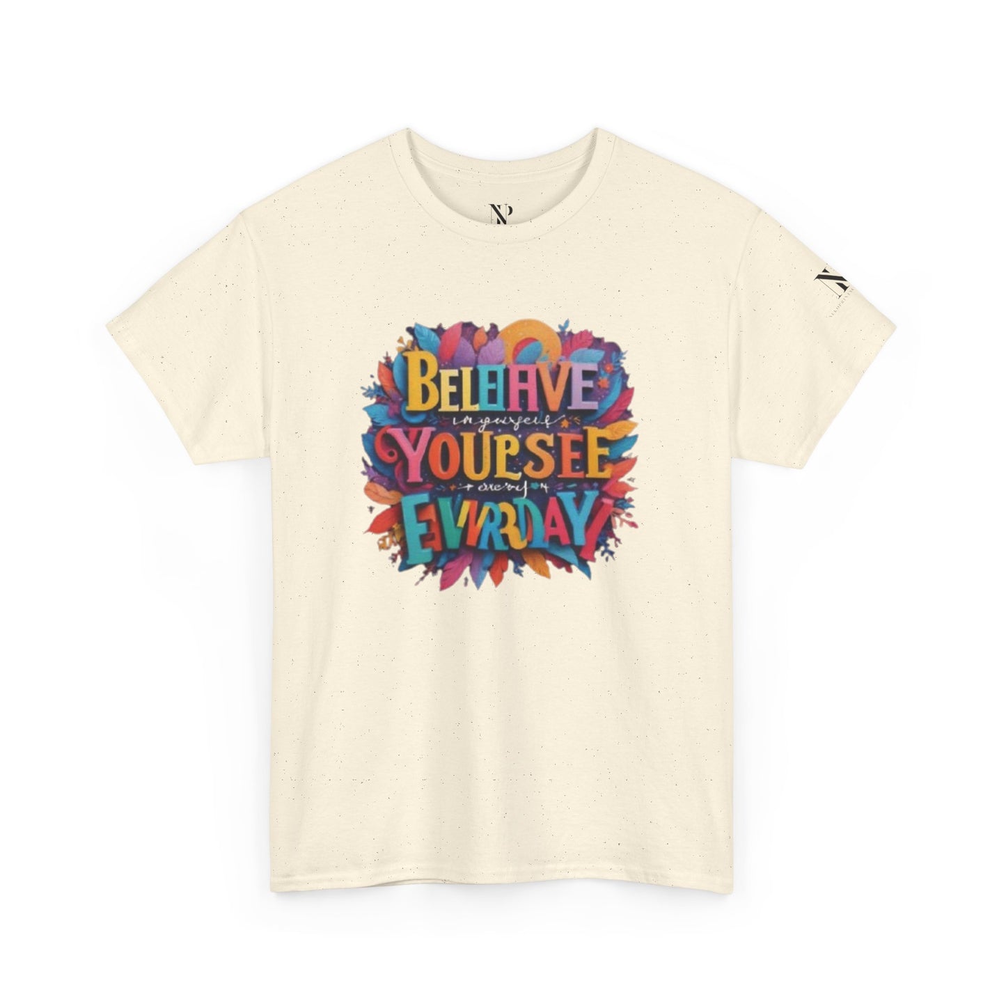 Inspirational Unisex Heavy Cotton Tee - "Believe in Yourself" Design