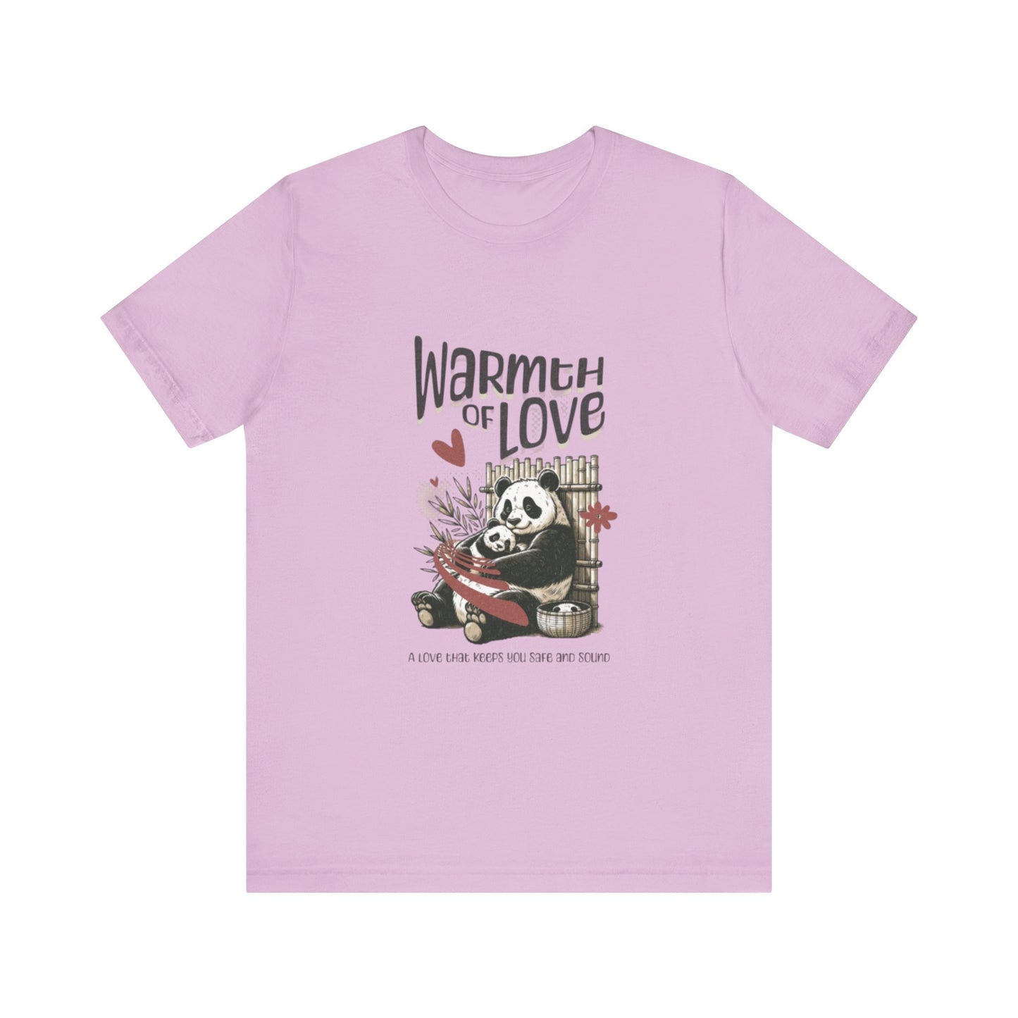 Warmth of Love Panda Tee - Unisex Jersey Short Sleeve T-Shirt