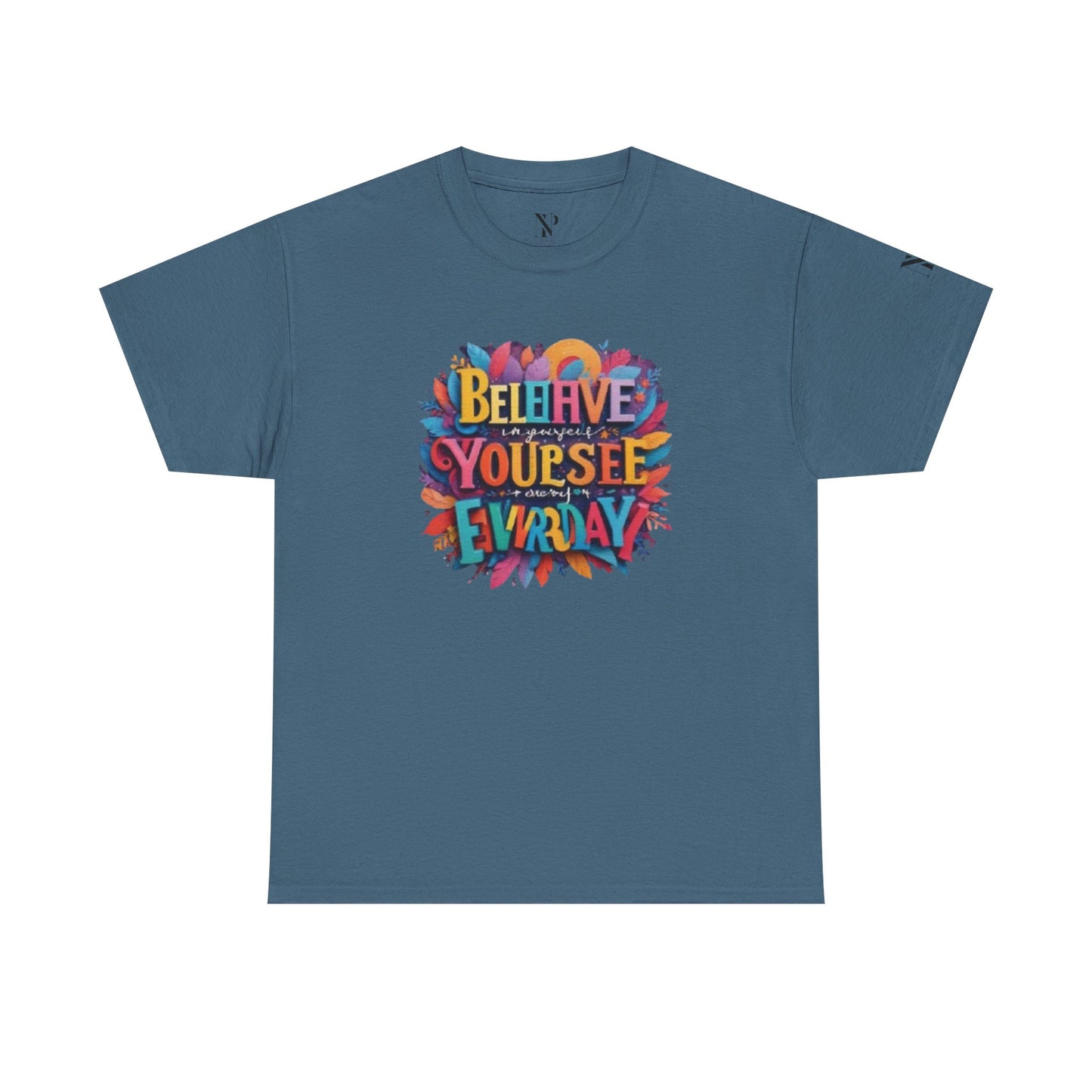 Inspirational Unisex Heavy Cotton Tee - "Believe in Yourself" Design