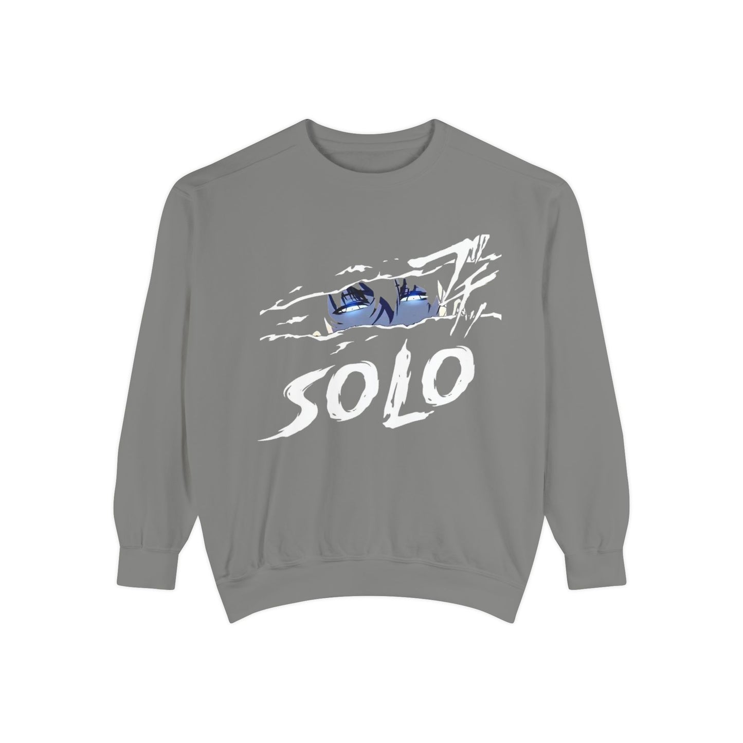 Unisex Garment-Dyed Sweatshirt - Cool Solo Vibe with Betrayed Design