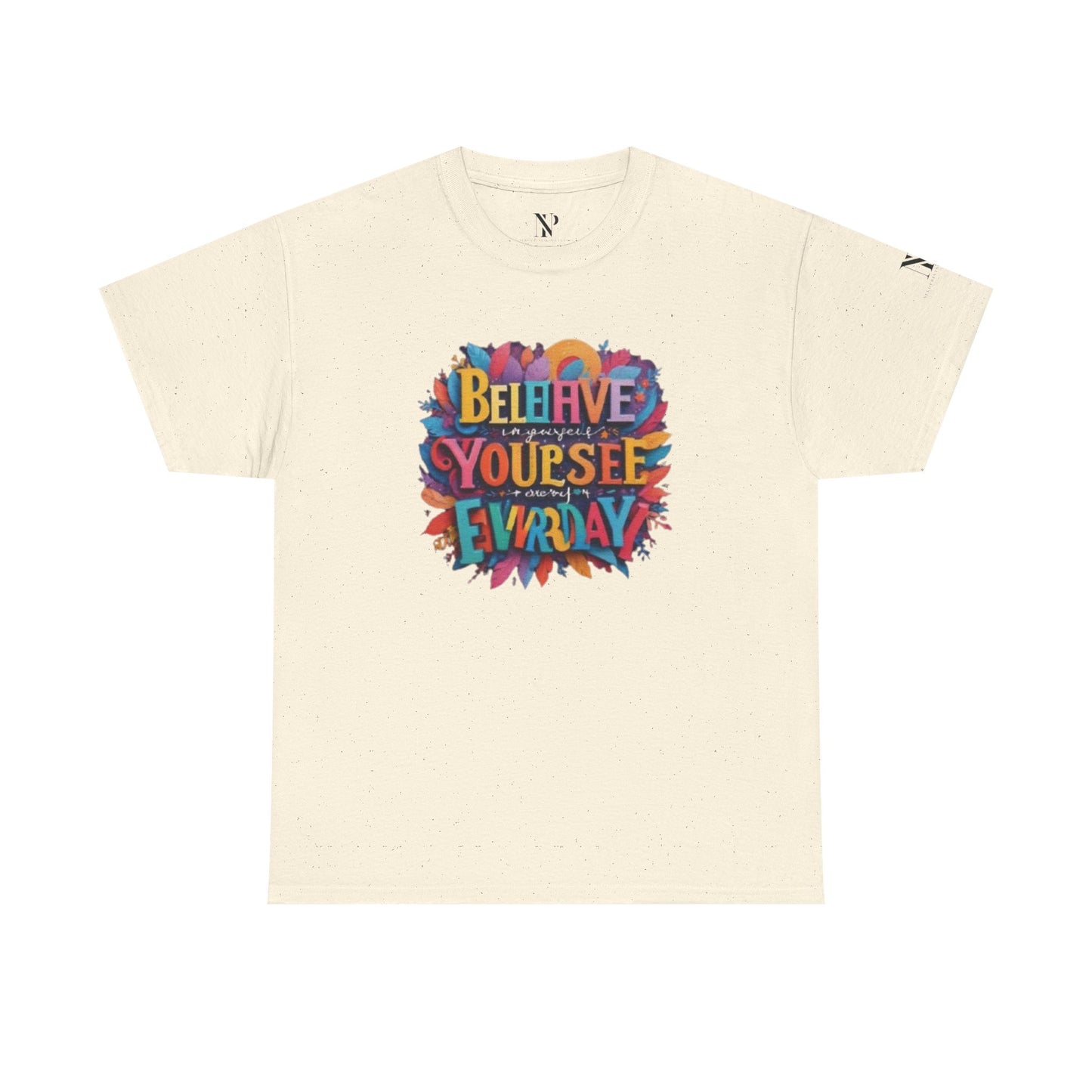 Inspirational Unisex Heavy Cotton Tee - "Believe in Yourself" Design