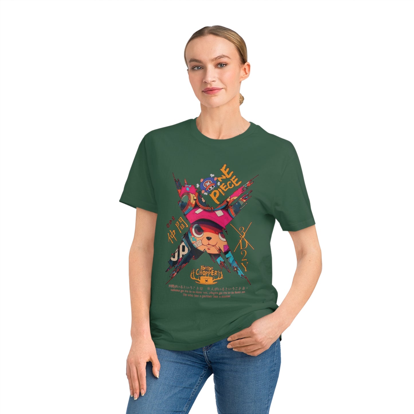 Unisex Rocker T-Shirt - One Piece Design with Luffy and Chopper