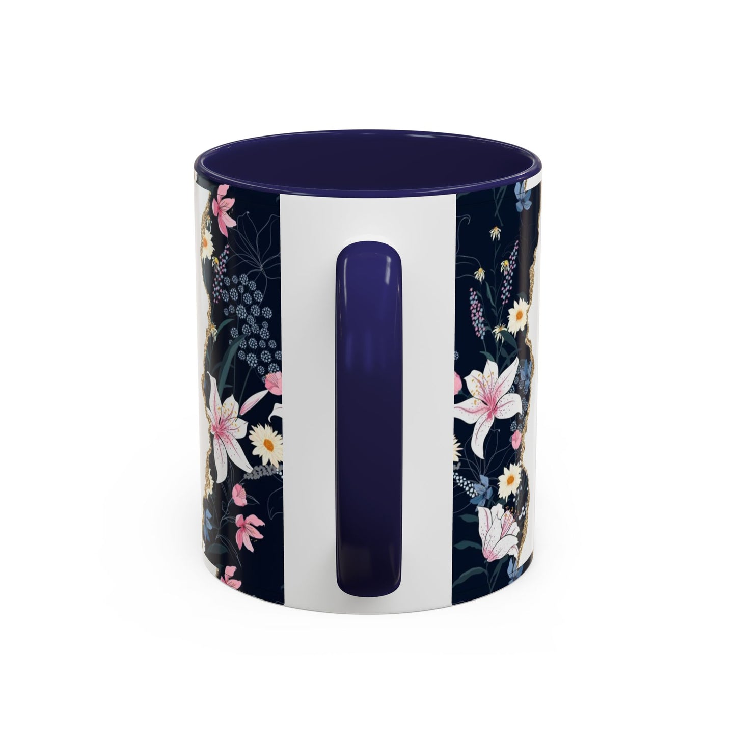 Personalized Floral 'Mama' Accent Coffee Mug - 11/15oz