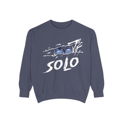 Unisex Garment-Dyed Sweatshirt - Cool Solo Vibe with Betrayed Design