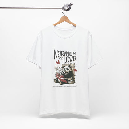 Warmth of Love Panda Tee - Unisex Jersey Short Sleeve T-Shirt