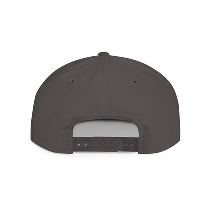 Stylish Flat Bill Snapback Hat with Red Cloud Design