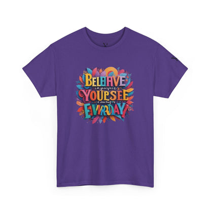 Inspirational Unisex Heavy Cotton Tee - "Believe in Yourself" Design
