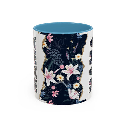 Personalized Floral 'Mama' Accent Coffee Mug - 11/15oz