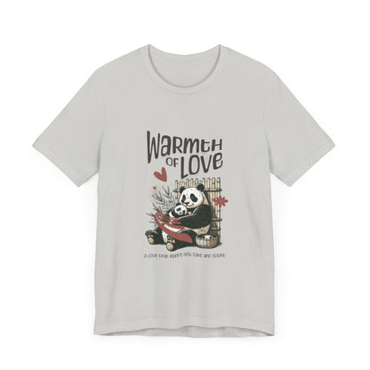 Warmth of Love Panda Tee - Unisex Jersey Short Sleeve T-Shirt