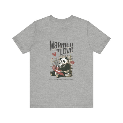 Warmth of Love Panda Tee - Unisex Jersey Short Sleeve T-Shirt