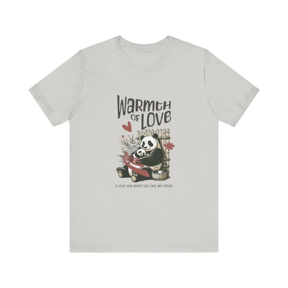 Warmth of Love Panda Tee - Unisex Jersey Short Sleeve T-Shirt