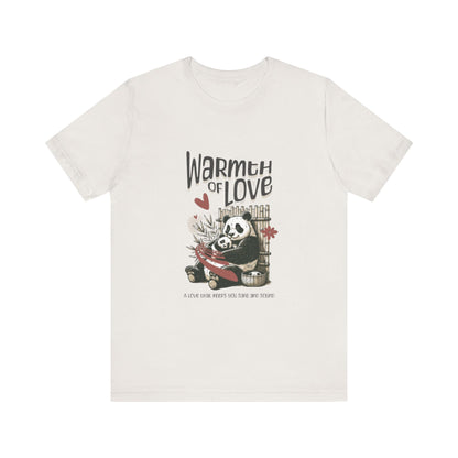 Warmth of Love Panda Tee - Unisex Jersey Short Sleeve T-Shirt